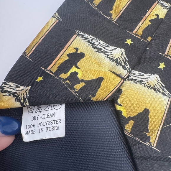 Steven Harris Black And Gold Nativity Scene Religious Neck Tie 100%Polyester EUC - Picture 5 of 6